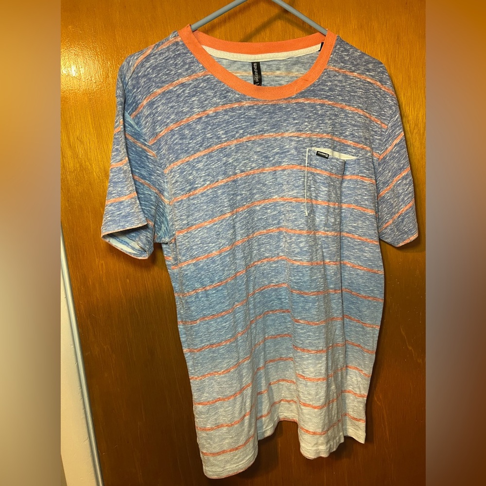 Ocean Current Blue Orange Striped Shirt